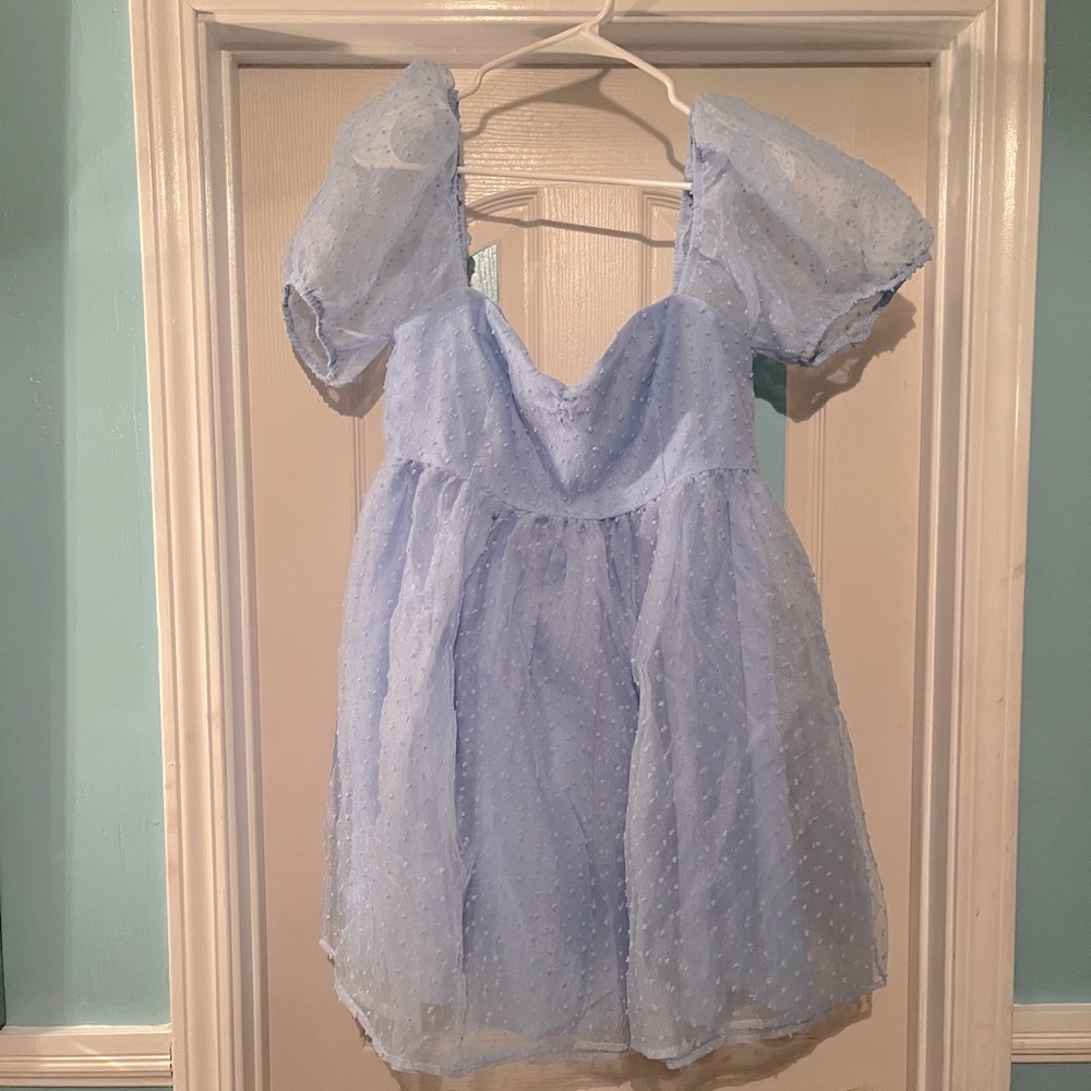 Baby Blue Baby Doll Dress x Dolls Kill